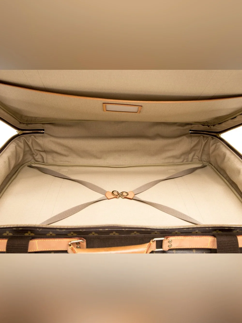 Louis Vuitton Brown Monogram Soft Case Suitcase Unisex VI0982 w/ COA
